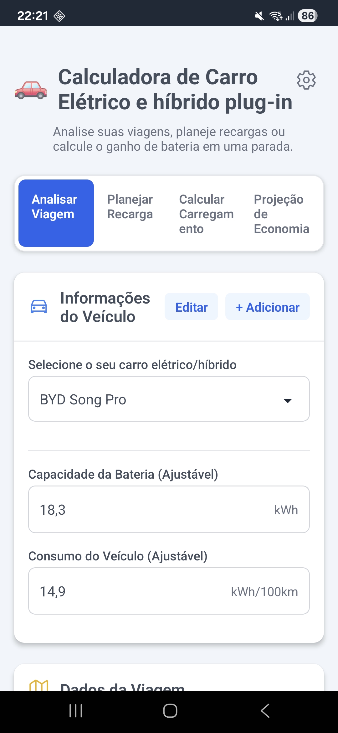 Seleção de Veículo